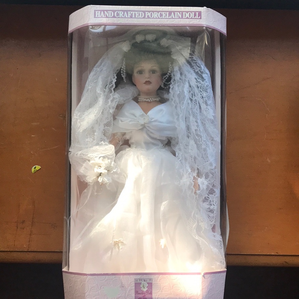Handcrafted Porcelain Doll—Wedding